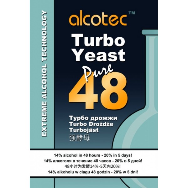 Спиртовые дрожжи Alcotec 48 TURBO PURE на 25 л.