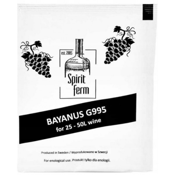 Дрожжи винные SPIRIT FERM BAYANUS G995 для 25-50л.