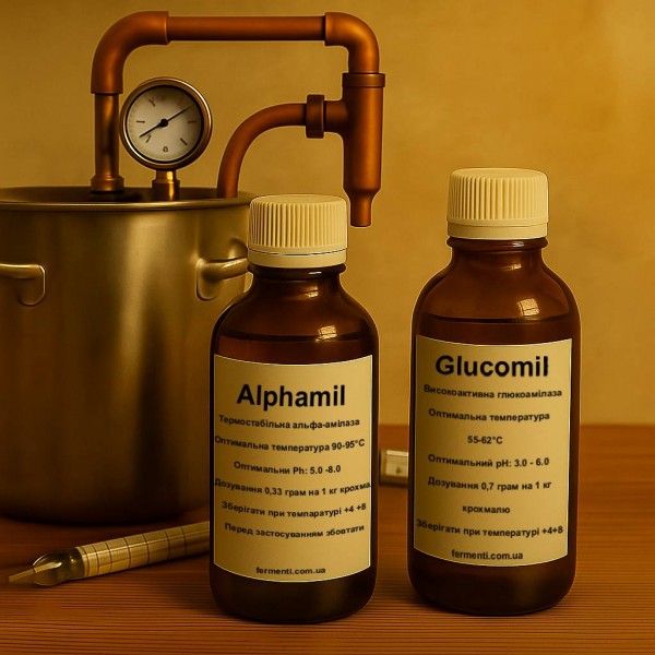 Комплект Alphamil + Glucomil на 100 кг крахмалю (Амілосубтілін+Глюкаваморін)